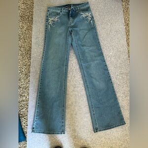 Christine Alexander Matching Set - Teal Flare Jeans and Jean Jacket